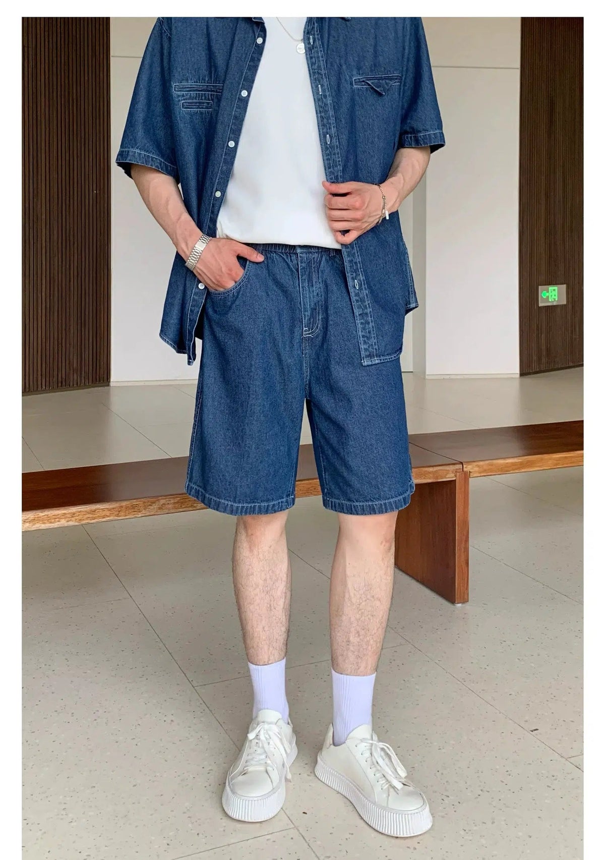 Chambray Short Sleeve Shirt & Shorts