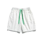 Checked Drawstring Shorts