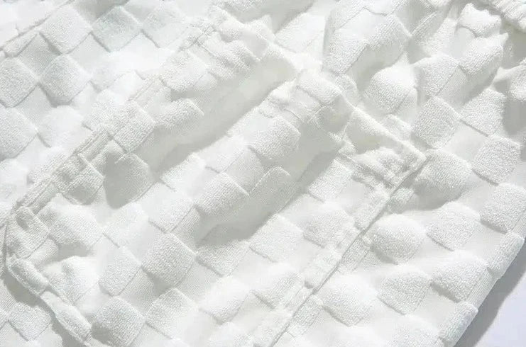 Checked Drawstring Shorts