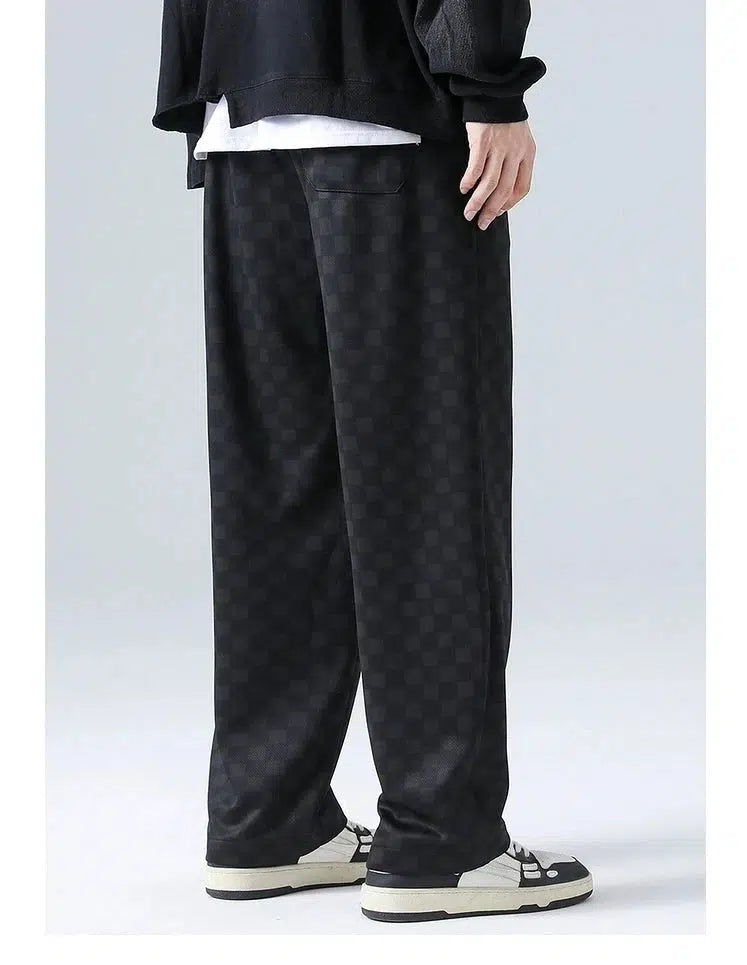 Checkerboard Sweatpants The Korean Fashion