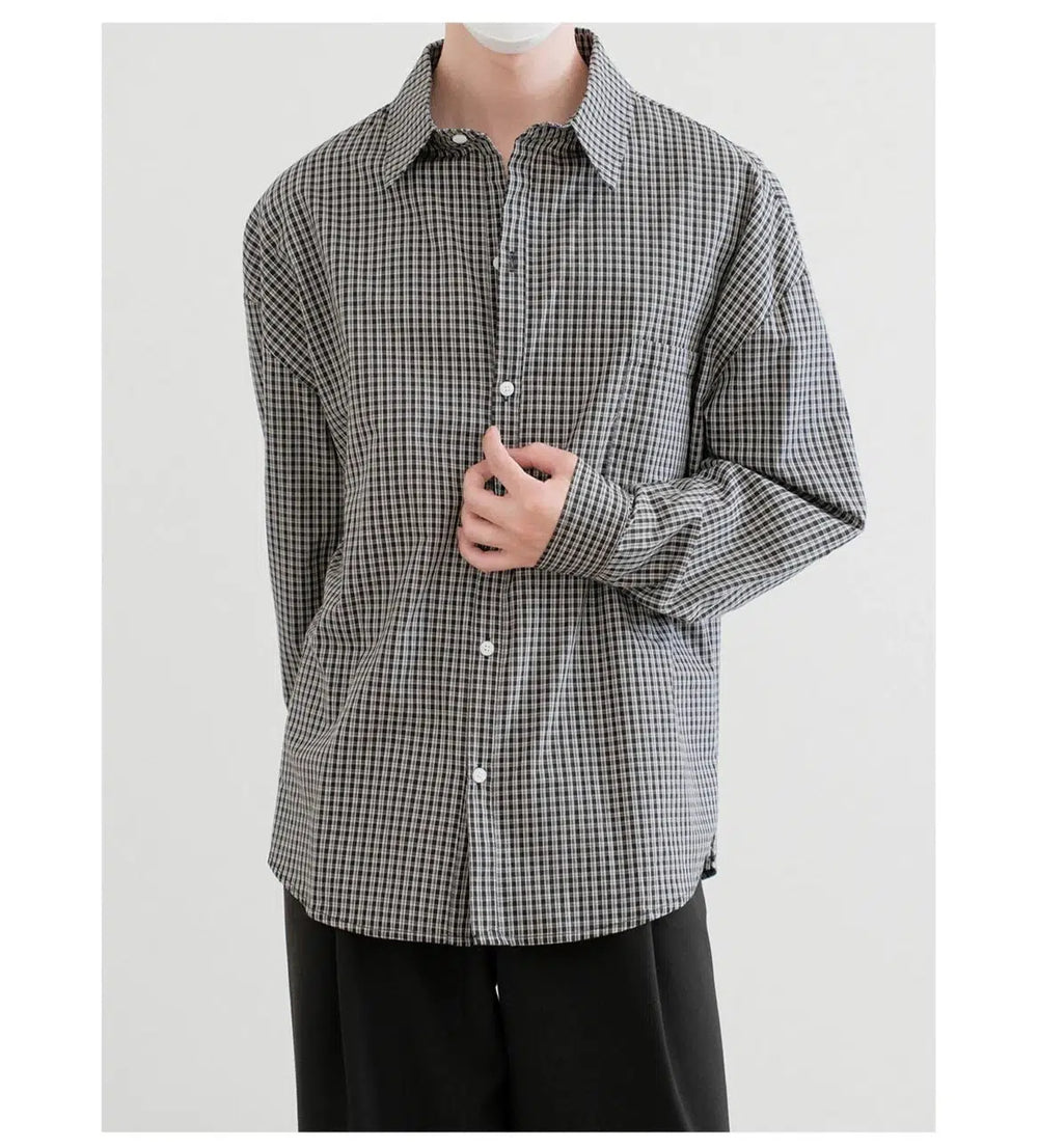 Checkered Long-Sleeve Shirt