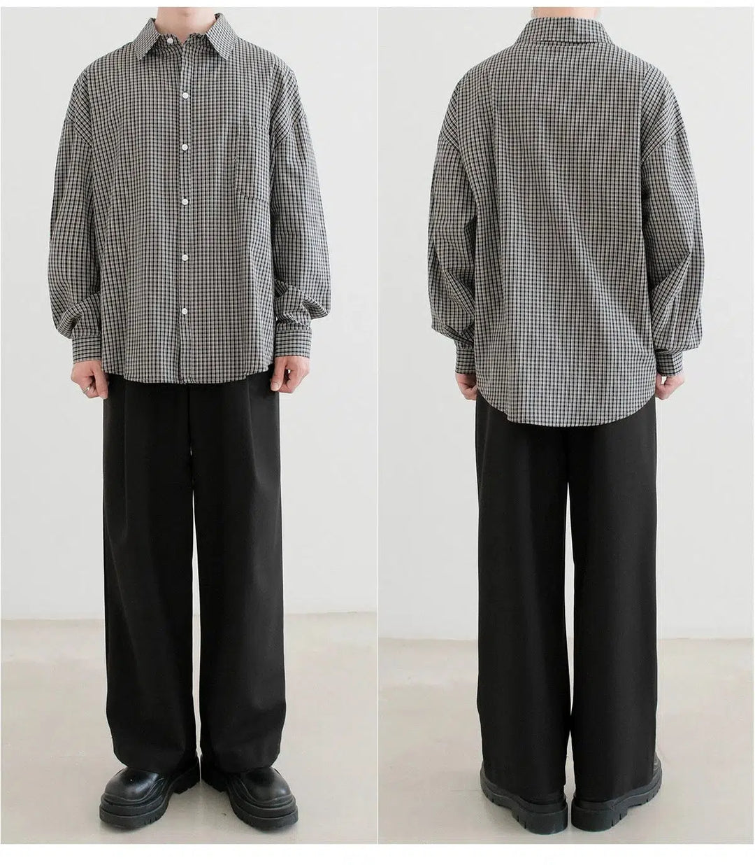 Checkered Long-Sleeve Shirt