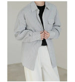 Chest Pocket Striped Button-Up Shirt