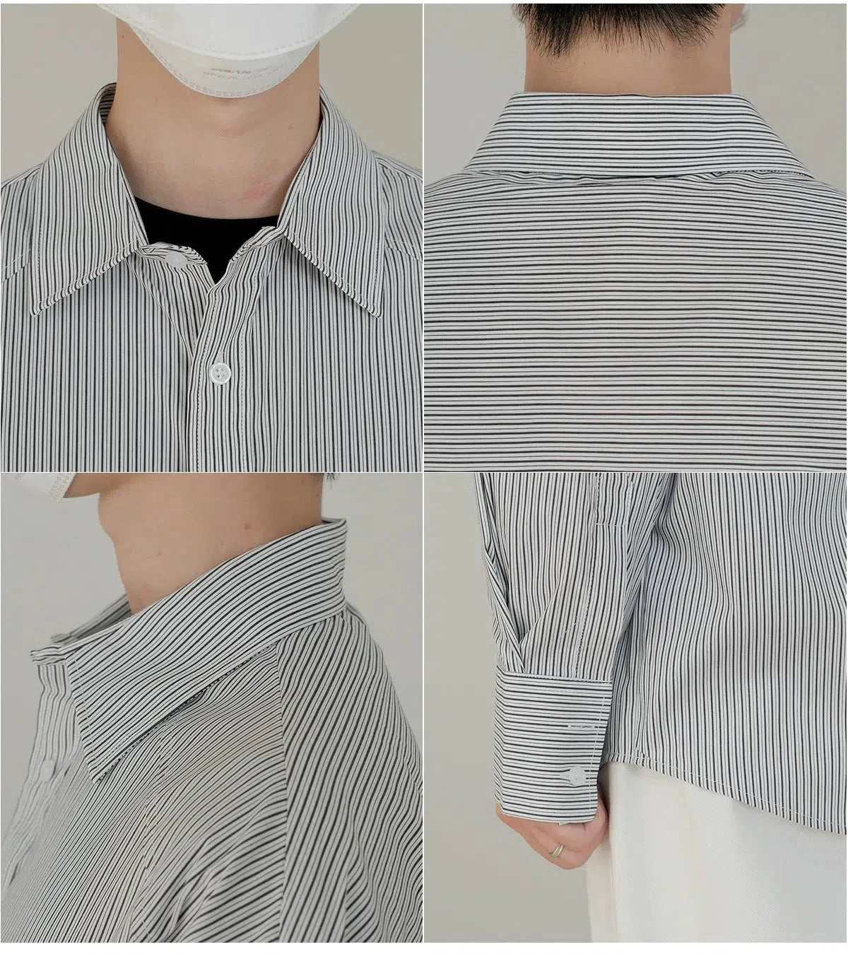 Chest Pocket Striped Button-Up Shirt