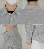 Chest Pocket Striped Button-Up Shirt