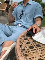 Chest Pockets Short Sleeve Shirt