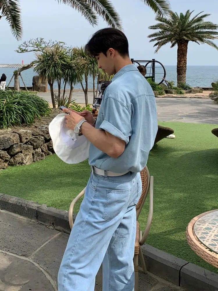 Chest Pockets Short Sleeve Shirt