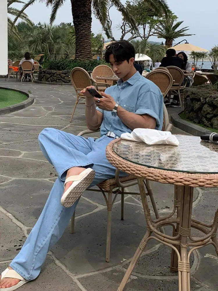 Chest Pockets Short Sleeve Shirt