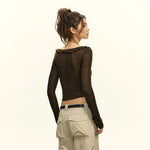 Chic Ruffled Neckline Long Sleeve Pullover