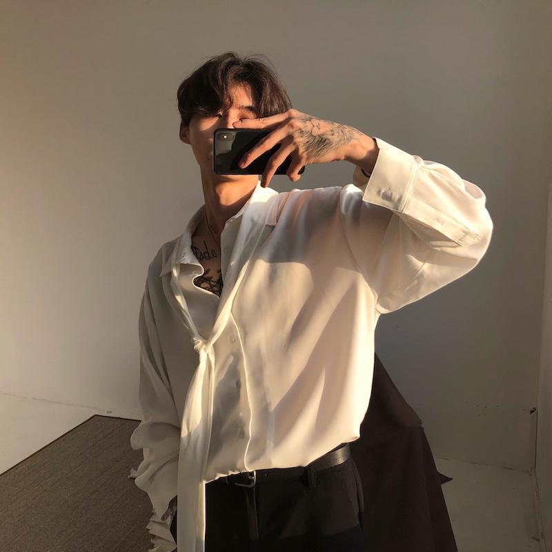 Chiffon Bow Tie Style Shirt