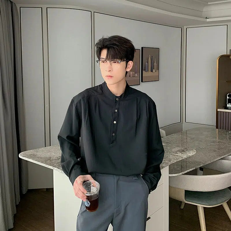 Chinese Style Pullover Shirt