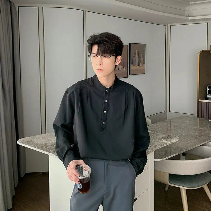 Chinese Style Pullover Shirt