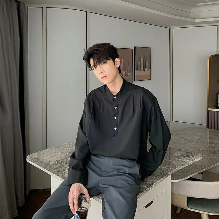 Chinese Style Pullover Shirt