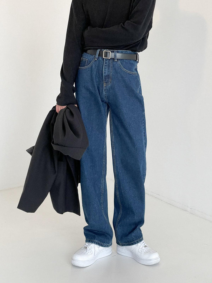 Classic Blue Straight Leg Jeans