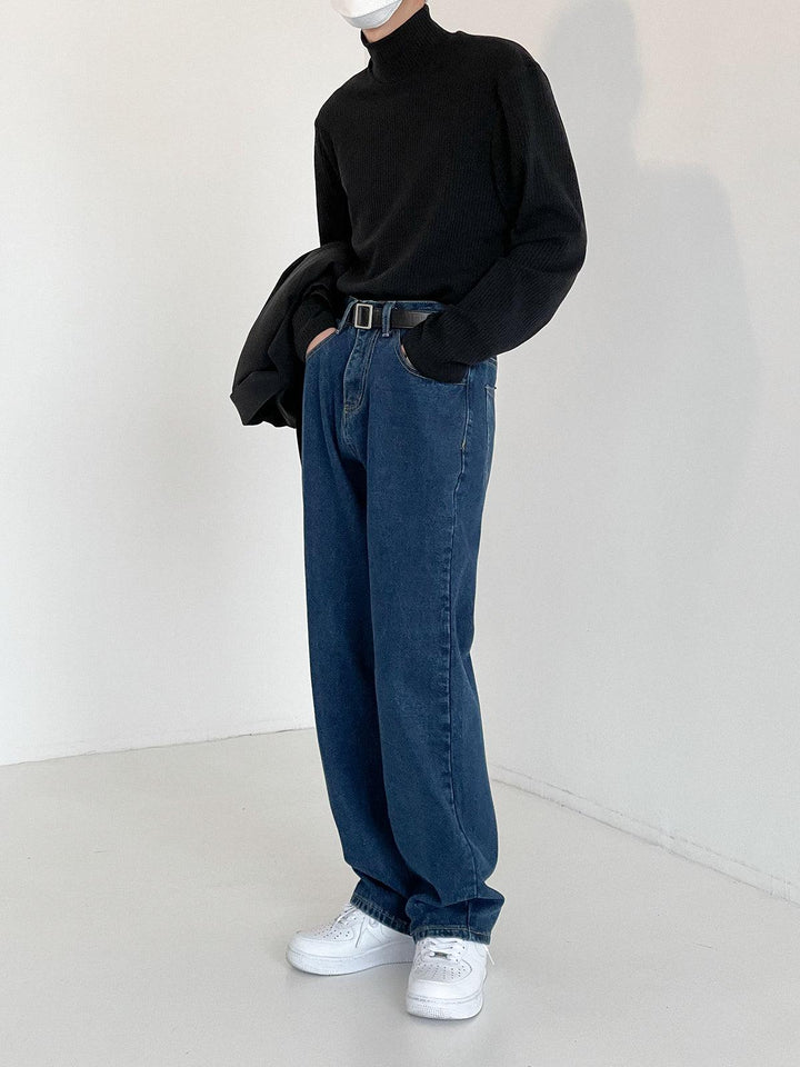 Classic Blue Straight Leg Jeans