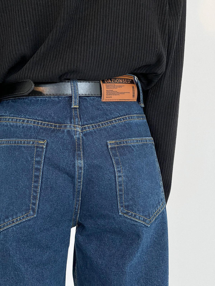Classic Blue Straight Leg Jeans