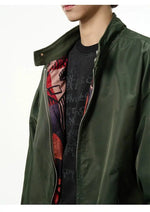 Classic Bomber Jacket with Zip-Up Front