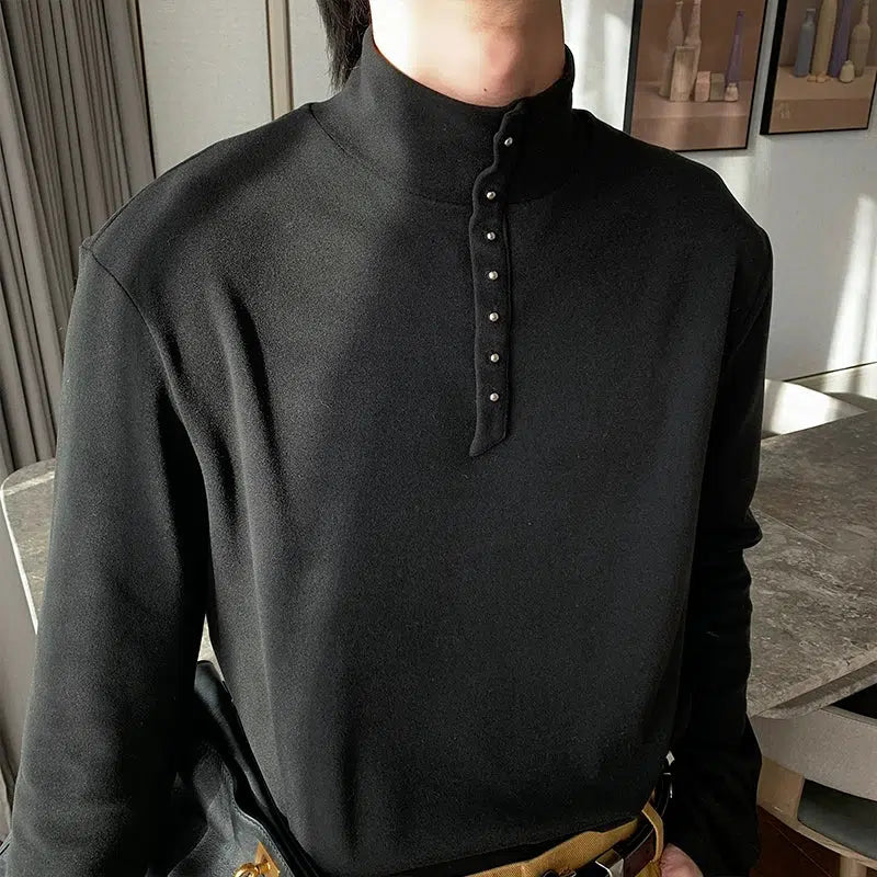 Classic Button-Down Long Sleeve T-Shirt