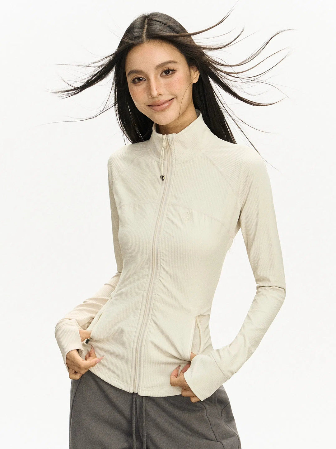 Classic High-Neck Zip-Up Turtleneck
