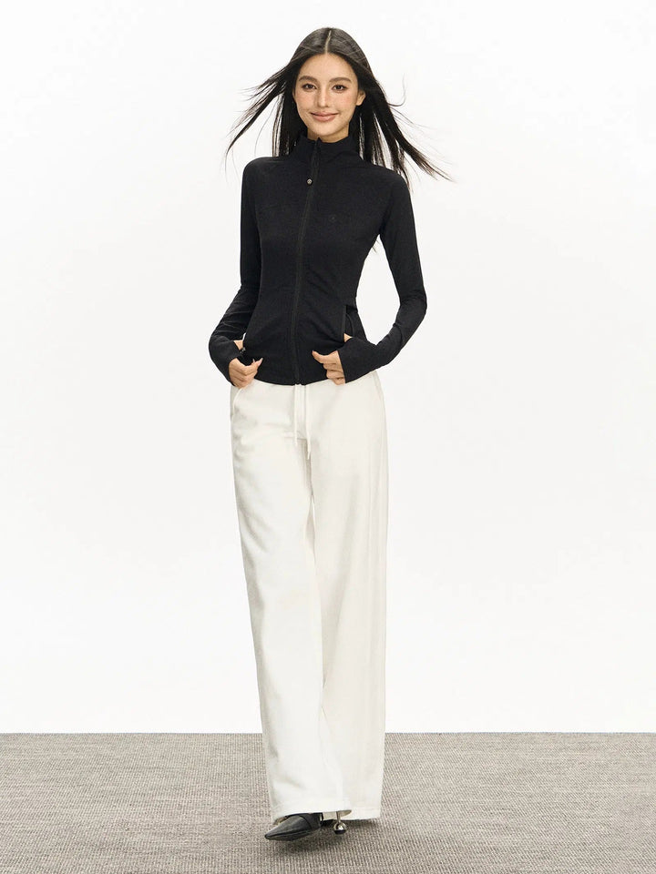 Classic High-Neck Zip-Up Turtleneck