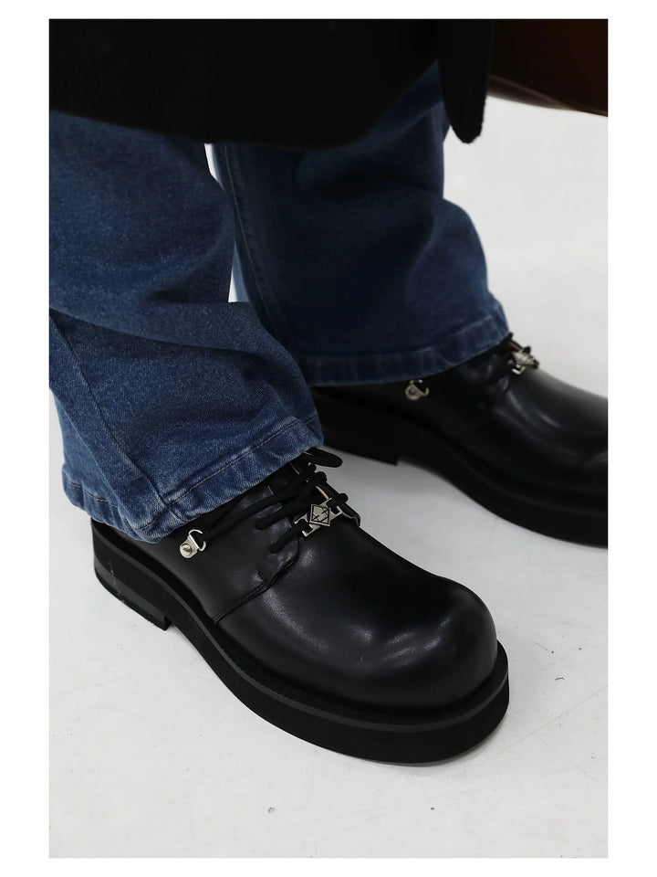 Classic Lace-Up Buckle Shoes