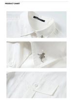 Classic Oversized Button-Up Shirt with Front Pockets