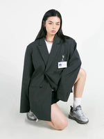 Classic Pinstripe Blazer Jacket