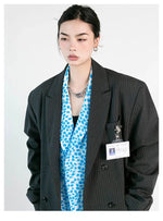 Classic Pinstripe Blazer Jacket