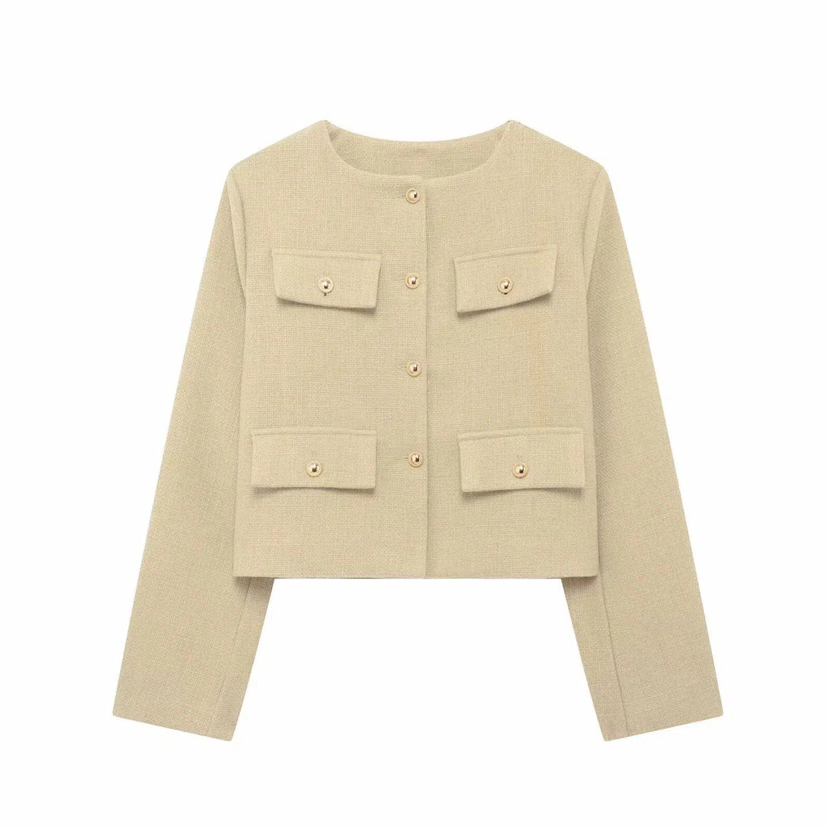 Classic Pockets Buttoned Jacket