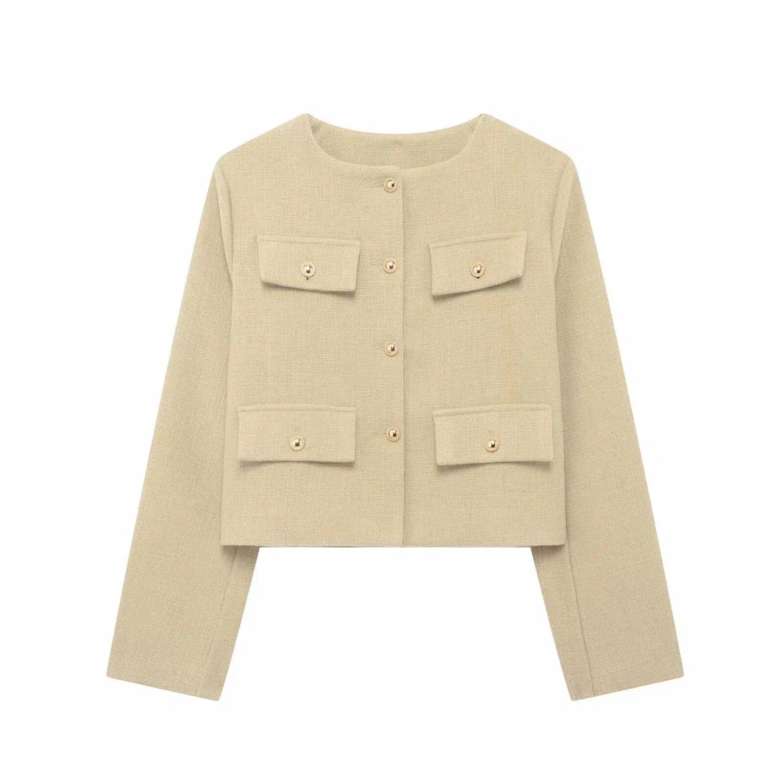 Classic Pockets Buttoned Jacket