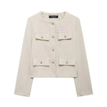 Classic Pockets Buttoned Jacket