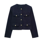Classic Pockets Buttoned Jacket