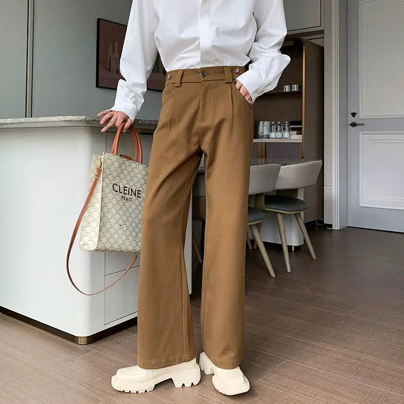 Classic Straight-Leg Casual Pants