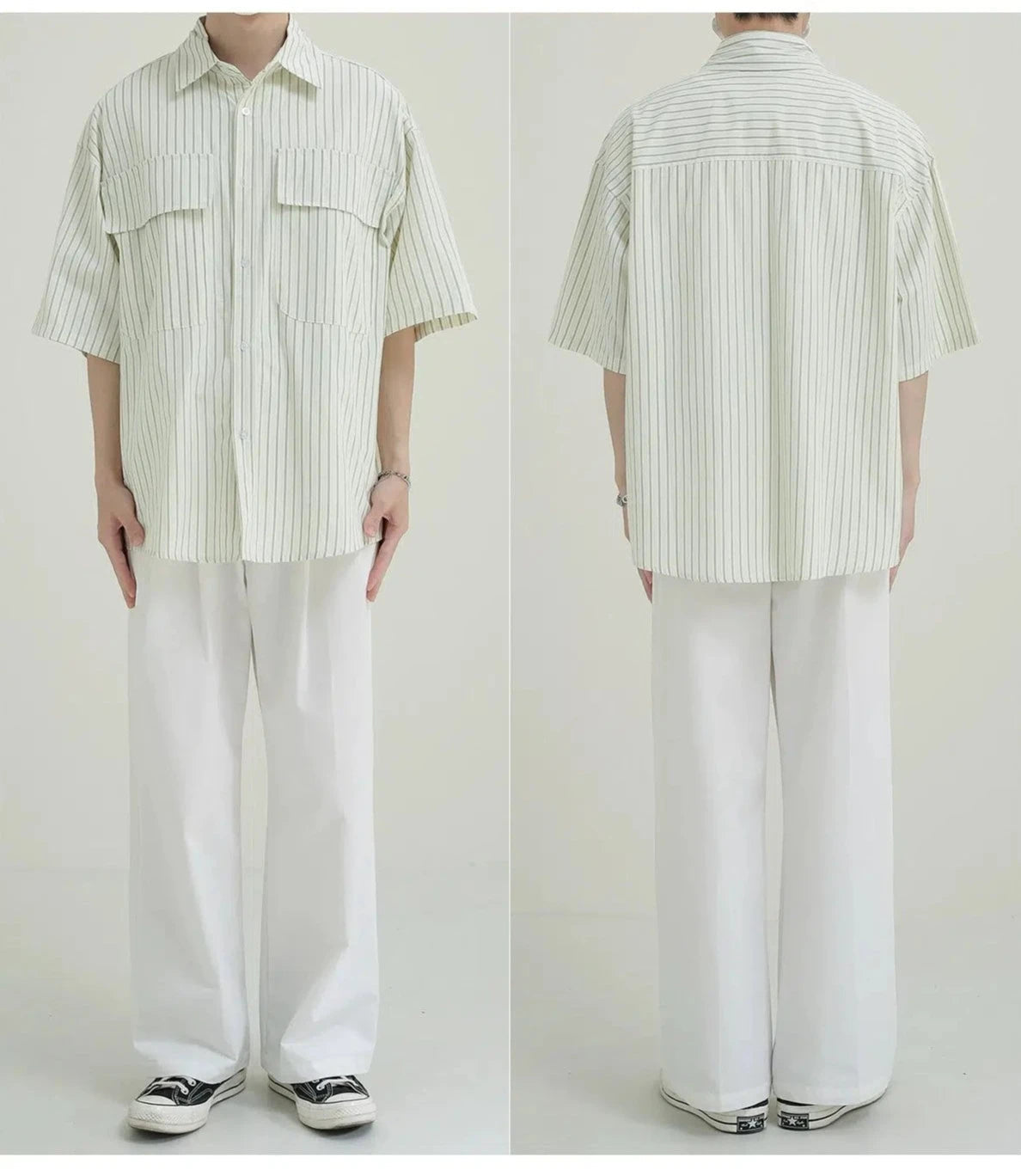 Classic Striped Button-down Shirt