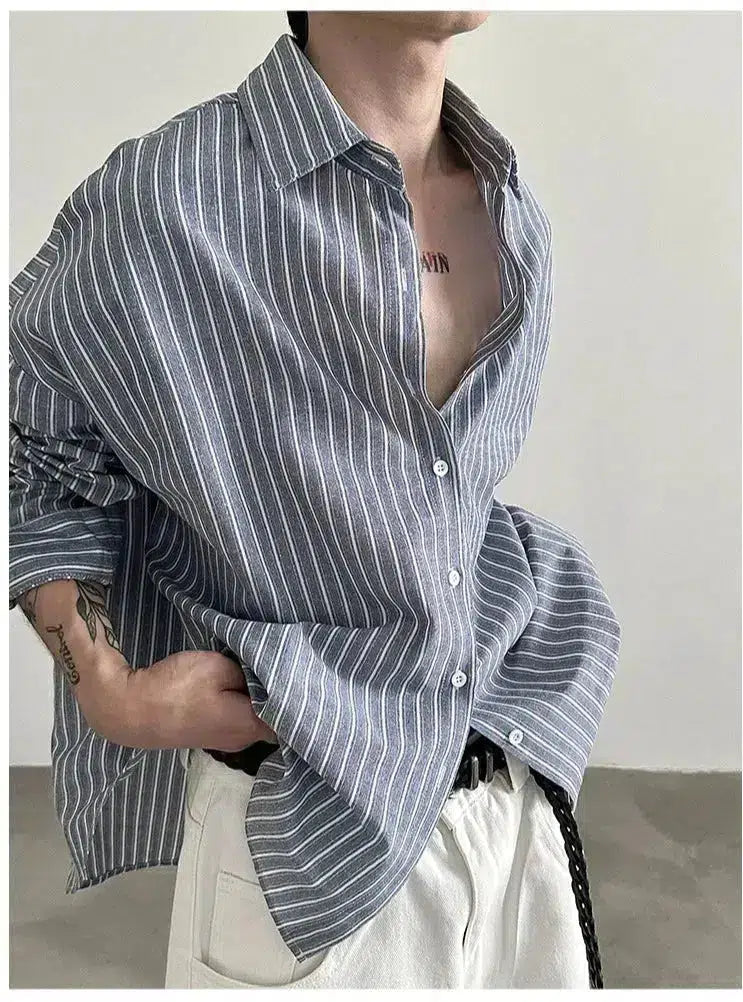 Classic Striped Button-up Shirt