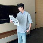 Classic Striped Collar Polo Shirt