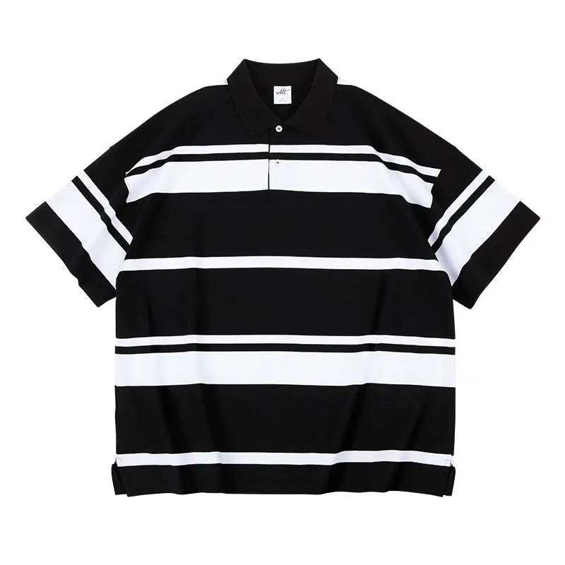 Classic Striped Polo Shirt