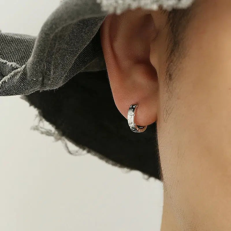 Classic Textured Hoop Earrings