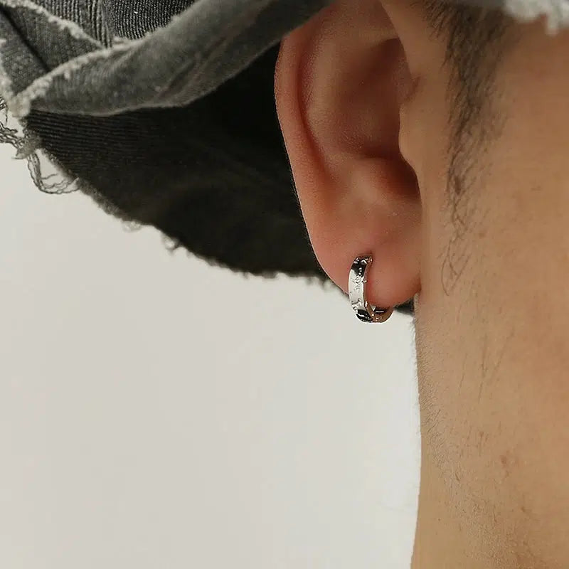 Classic Textured Hoop Earrings