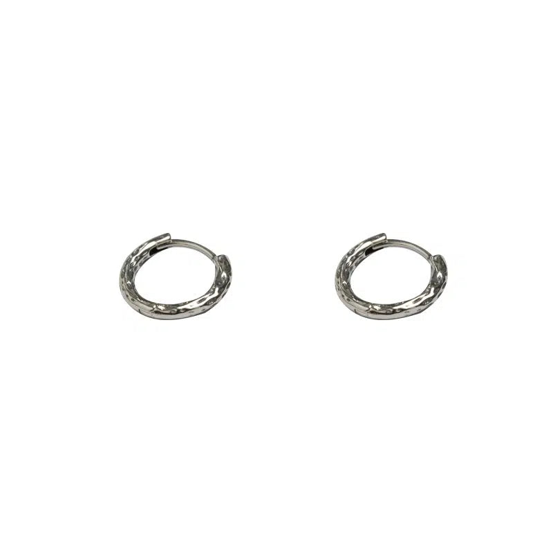 Classic Textured Hoop Earrings