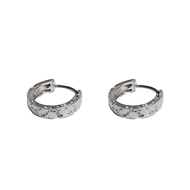 Classic Textured Hoop Earrings