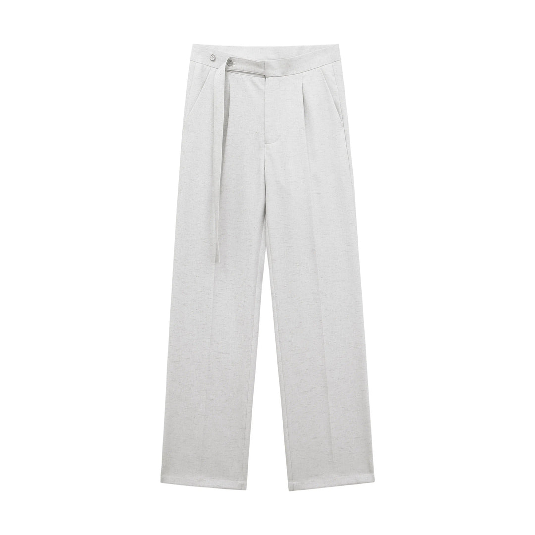 Classic Wide-Leg Pleated Pants