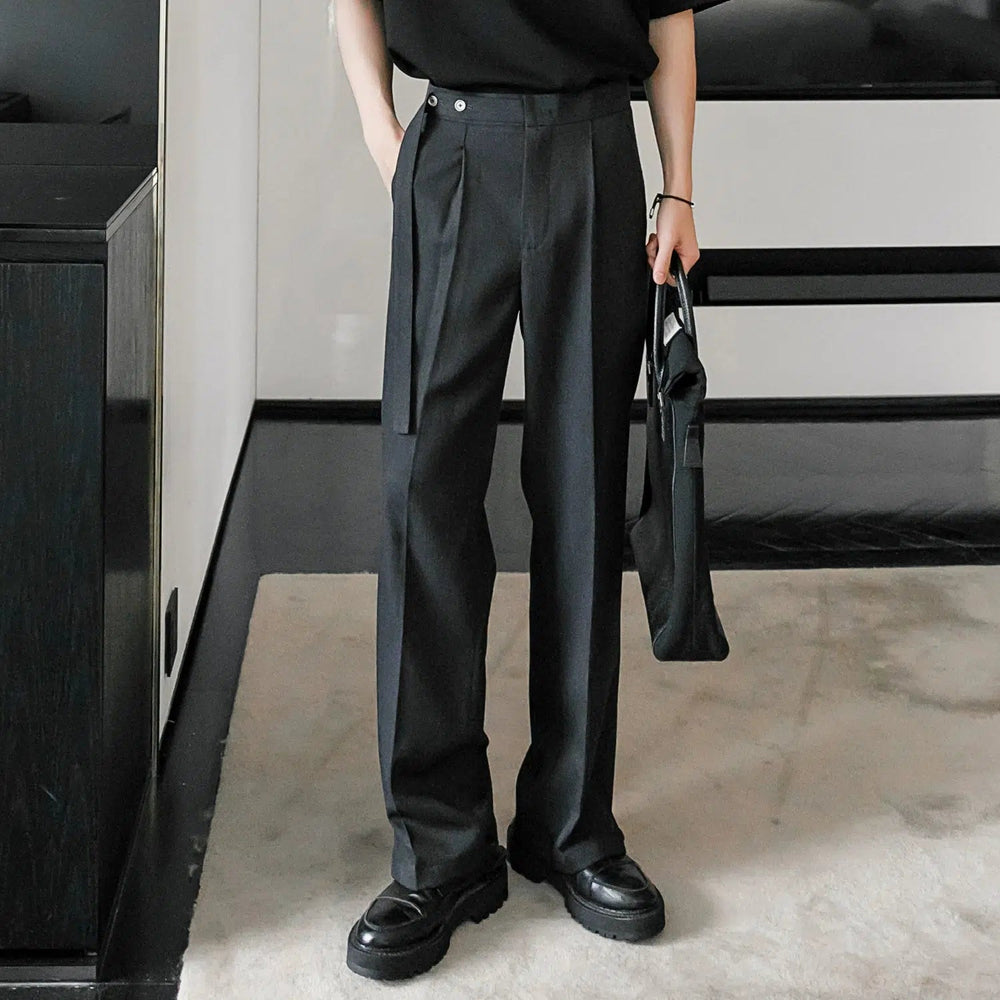 Classic Wide-Leg Pleated Pants