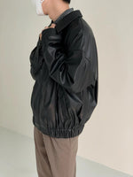 Classic Zip Lapel PU Leather Jacket