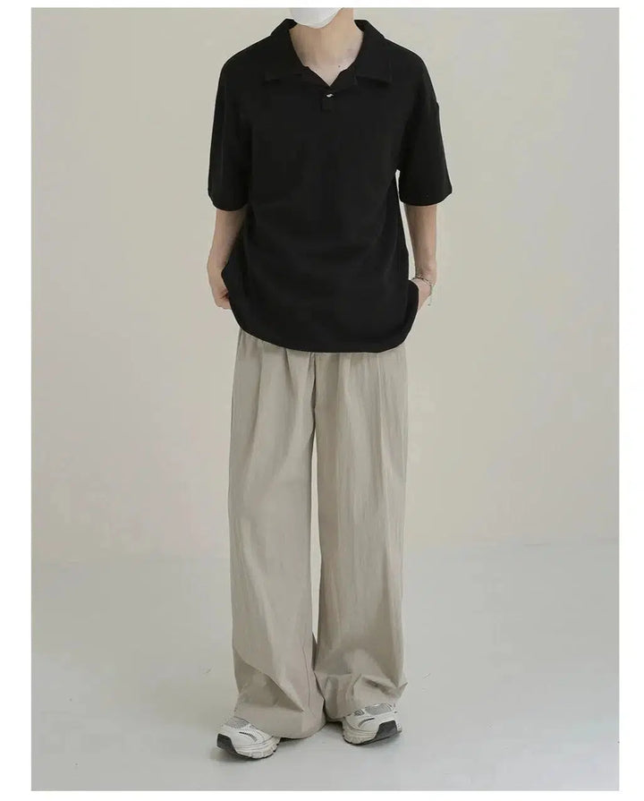 Classic-fit Knit Polo T-shirt