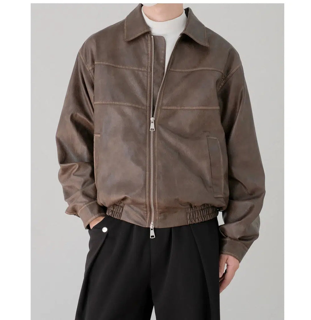 Classic-fit Leather Jacket