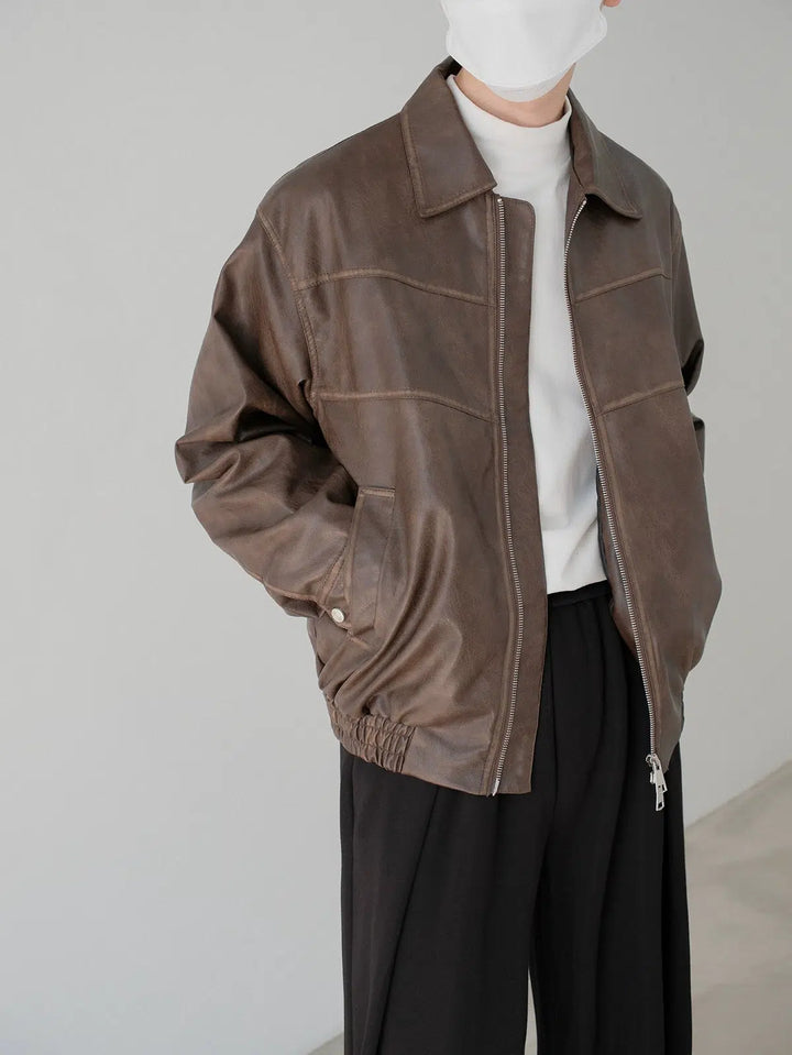 Classic-fit Leather Jacket