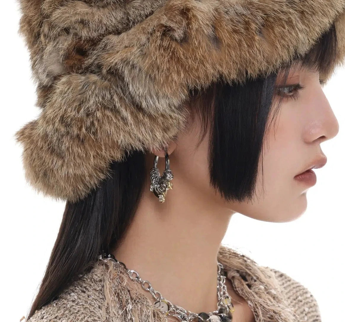 Cluster Hoop Earrings