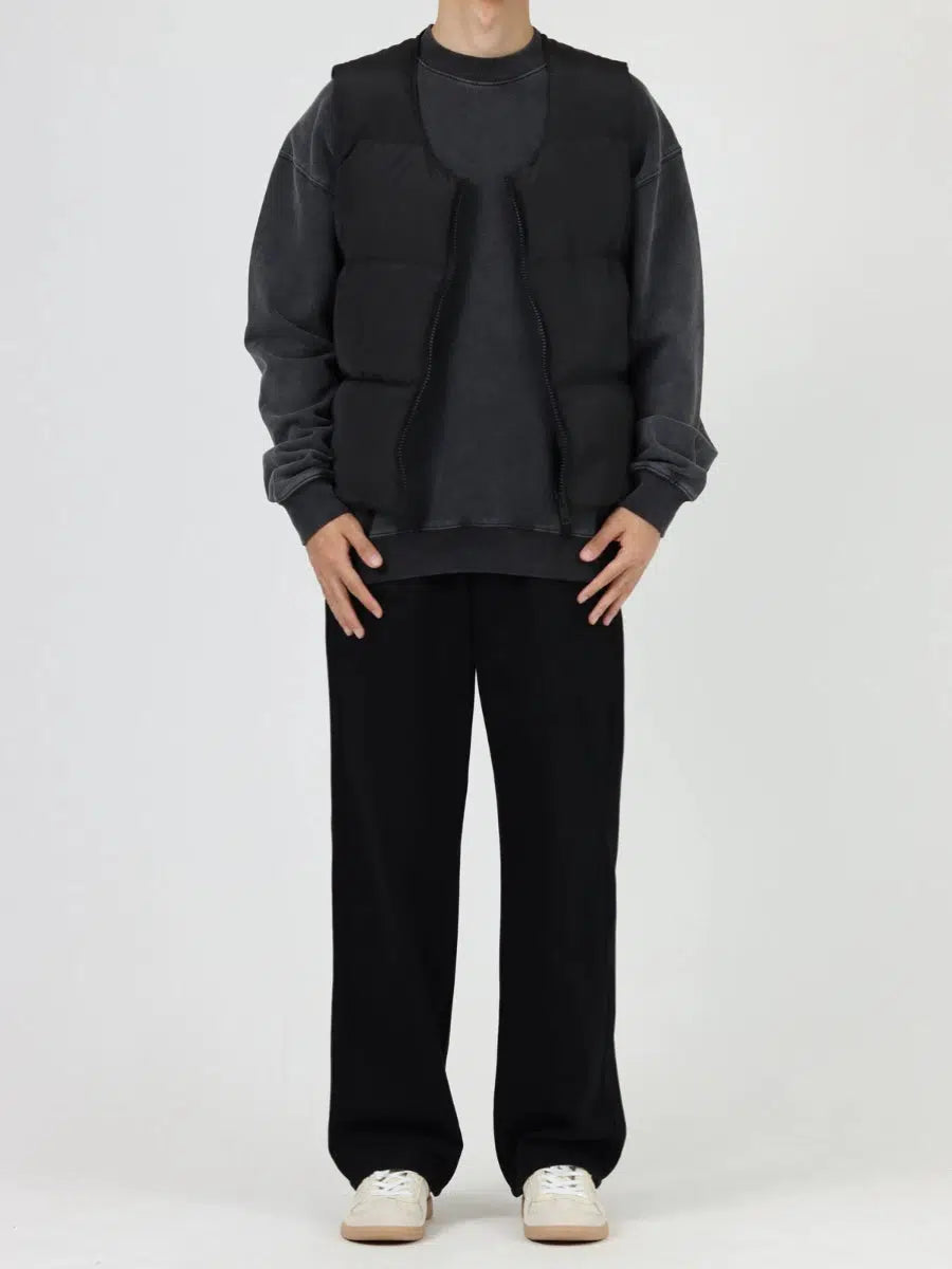 Coconut Tree Embroidery Straight Jeans