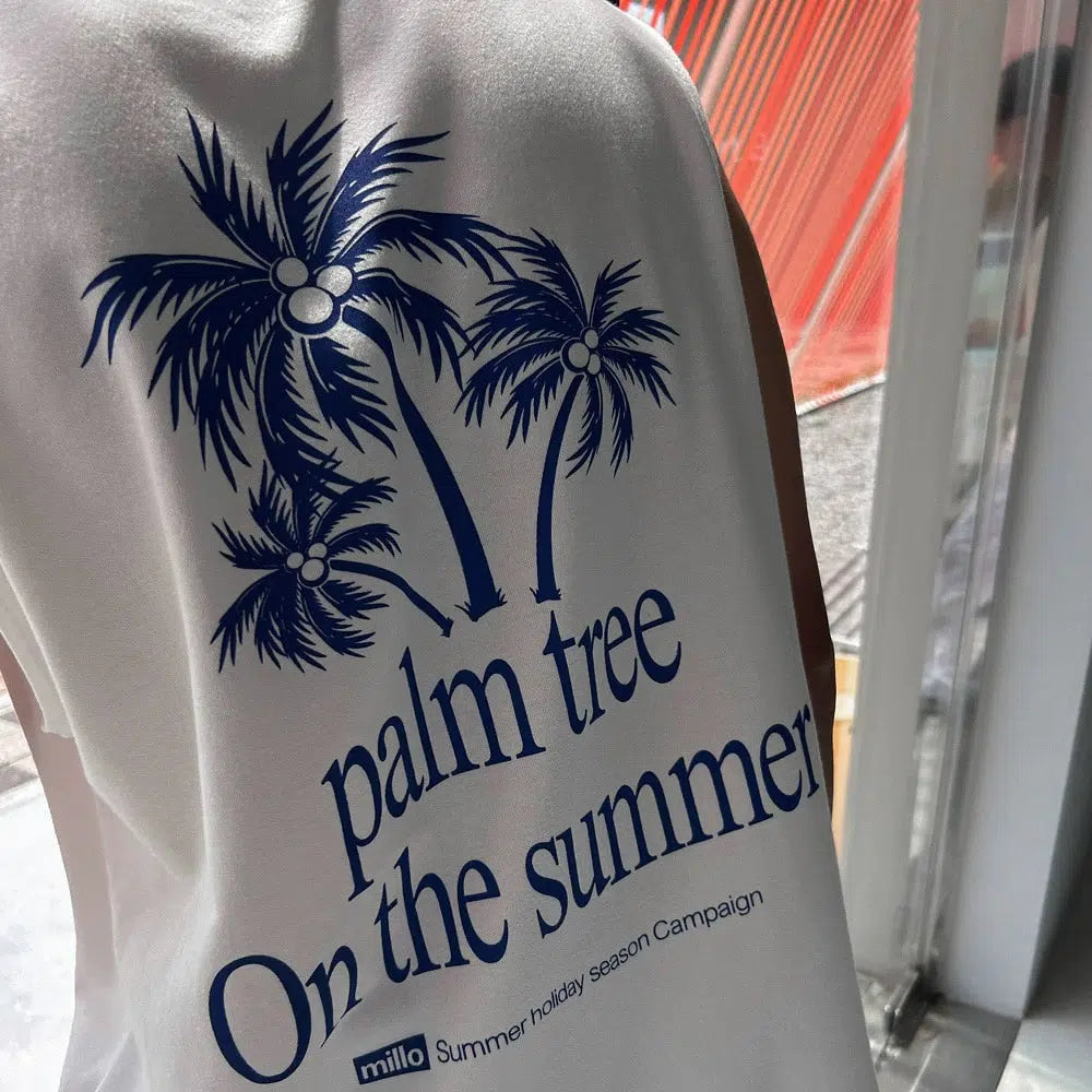 Coconut Tree Print Sleeveless Top